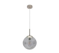 Fabrilamp colgante pinap 1xe27 niquel/ahumado regx25x25 cm