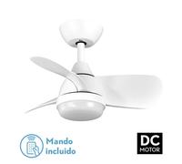FABRILAMP Ventilador Dc 24w Pirdo Blanco 3 Aspas 60d 2400lm 6 Vel. 3000-4500-6000k C/remoto, Memoria Y Temporizador