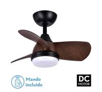 Abrila Pirdo Negro / Marrón - Ventilador De Techo Aspas Normales 24 W F