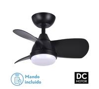 Abrila Pirdo Negro - Ventilador De Techo Aspas Normales 24 W F