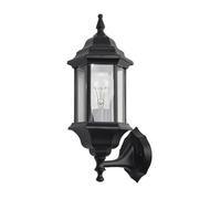 Abrila Pollux Negro - Aplique Exterior Clásico Aluminio / Cristal 44 Ip