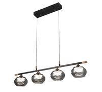 Abrila Pompeya Negro 91 Cm - Regleta 4 Luces