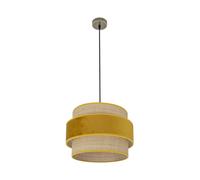Abrila Reyes Cuero/Natural-Yema - Colgante Moderno 1Xe27 40 Cm