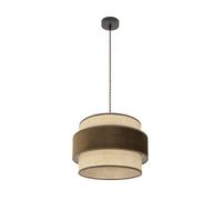 Abrila Reyes Marrón/Natural-Marrón - Colgante Moderno 1Xe27 40 Cm