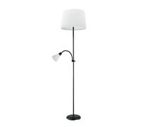 Abrila Rilon Negro - Lámpara Pie Salón Moderno 1Xe27