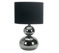 Abrila Roa Negro / Cromo - Lámpara Sobremesa Decoración 1Xe27 30 Cm
