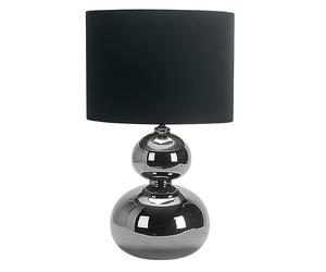 Abrila Roa Negro / Cromo - Lámpara Sobremesa Decoración 1Xe27 30 Cm