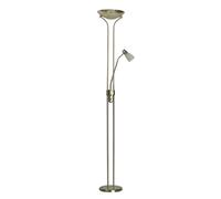 Abrila Ross Cuero - Lámpara Pie Salón Moderno 2Xe27