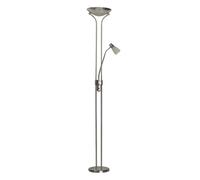 Abrila Ross Níquel - Lámpara Pie Salón Moderno 2Xe27