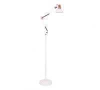 Abrila Rutilo Blanco / Cobre - Lámpara Pie Salón Moderno 1Xe27
