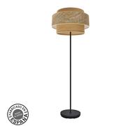 Abrila Samoa Negro/Camel - Lámpara Pie Salón Moderno 1Xe27 40 Cm