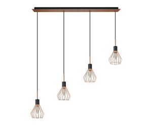 Abrila San Petersburgo Negro / Cobre - Lámpara Moderna 4Xe14