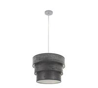 Abrila Smile Cromo/Madera Negra - Colgante Moderno 1Xe27 40 Cm