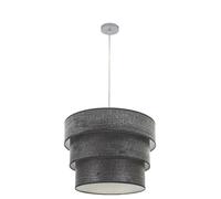 Abrila Smile Cromo/Madera Negra - Colgante Moderno 3Xe27 50 Cm