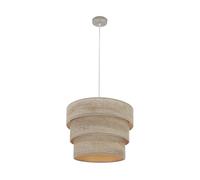 Abrila Smile Níquel/Madera Gris - Colgante Moderno 1Xe27 40 Cm