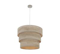 Abrila Smile Níquel/Madera Gris - Colgante Moderno 3Xe27 50 Cm