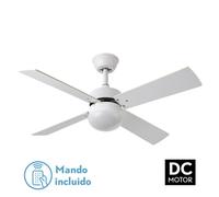 Fabrilamp Sofia Ventilador de Techo con Luz y Mando a Distancia Blanco