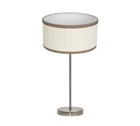 Abrila Soprano Cuero / Beige - Lámpara Sobremesa Clásico 1Xe27 30 Cm