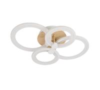 Abrila Sydney Blanco/Madera Clara - Lámpara Moderna 76 W