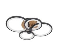 Abrila Sydney Negro/Madera Oscura - Lámpara Moderna 76 W