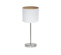 Abrila Tatiana Blanco/Madera Clara - Lámpara Sobremesa Moderno 1Xe14 17 Cm