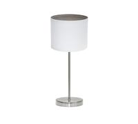 Abrila Tatiana Blanco/Madera Gris - Lámpara Sobremesa Moderno 1Xe14 17 Cm