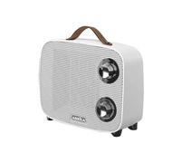 ABRILA - Termoventilador Cerámico PTC Córcega 1500W Blanco/Cromo con 2 Potencias y 3 Funciones | Corte Térmico y Sistema de Seguridad Antivuelco | Diseño Moderno | Fácil Transporte