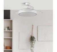 ABRILA TODOLAMPARA.COM Esparta Ventilador de Techo LED, 59W, Blanco, con Aspas Retráctiles