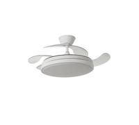 ABRILA TODOLAMPARA Ventilador de techo con luz LED motor DC ESCORPION Blanco Aspas Retráctiles 107D