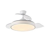 Abrila Dc Escorpion 107Cm Blanco - Ventilador De Techo Aspa Retráctil Con Luz