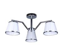 Abrila Trebol Blanco / Cromo - Lámpara Clásica 3Xe14