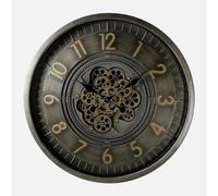 Abrila Trento Oro-Cuero - Reloj De Pared 66Cm