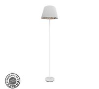 Abrila Tunez Blanco/Blanco-Estampado - Lámpara Pie Salón Moderno 1Xe27 45 Cm