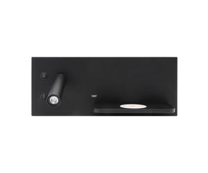 Abrila Velazquez Negro - Aplique Moderno 2 W Izquierdo