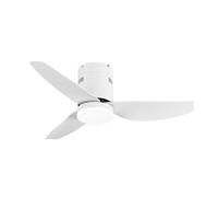 Abrila - Ventilador DC BORAx | con tres Aspas en Color Blanco con Luz | con 6 Velocidades Ajustables | 3 Temperaturas de Luz Seleccionables | Mando a Distancia Incluido