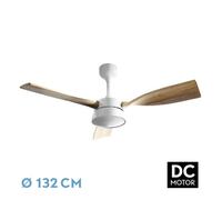 Abrila - ventilador dc estio - color blanco con tres aspas en color ha