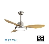 Abrila Hayate Níquel / Haya - Ventilador De Techo Aspas Normales 24 W E