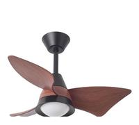 ABRILA- Ventilador DC Jaguar 30W | Luz LED Regulable | 6 Velocidades | Temporizador | Negro/Roble