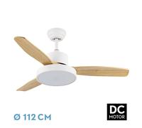 Abrila - ventilador dc kavala - color blanco con tres aspas reversible