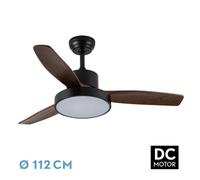 Abrila - ventilador dc kavala - color negro con tres aspas reversibles