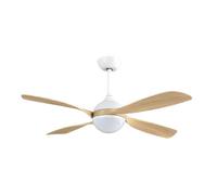 ABRILA Ventilador Dc Livorno 30w 3250lm Blanco/haya 132d 4aspas ventilador