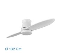 Ventilador de techo metal color blanco serie nordic 132cm