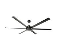 ABRILA - Ventilador DC SANSON | Color Negro con seis Aspas de Aluminio | con 6 Velocidades Ajustables | Con Temporizador y Mando a Distancia Incluidos