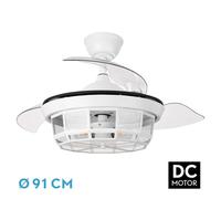 Abrila Tornado Blanco - Ventilador De Techo Aspas Retráctiles