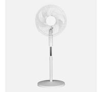 ABRILA - Ventilador De Pie Spirit 50w | 3 Velocidades | Aspas de 5 | Fijo y Rotatorio | Diseño Moderno | Ideal para Hogar y Oficina | Blanco