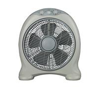 ABRILA - Ventilador de Sobremesa AC URGEL | Color Gris con cinco Aspas | 3 Velocidades Ajustables | Incluye Temporizador y Mando Incluido | Fácil de Transportar | Ideal para Hogar y Trabajo