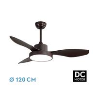 Abrila Hayate Marrón - Ventilador De Techo Aspas Normales 48 W F