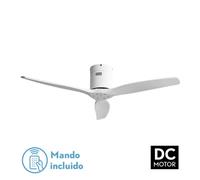 Abrila - ventilador de techo motor dc modelo aguilon blanco, 3 aspas,