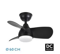Abrila ventilador de techo ventilador dc 24w pirdo negro 3 aspas 60d