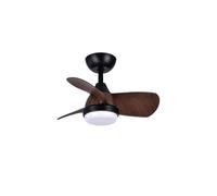 ABRILA ventilador de techo Ventilador Dc 24w Pirdo negro/marrón 3 Aspas